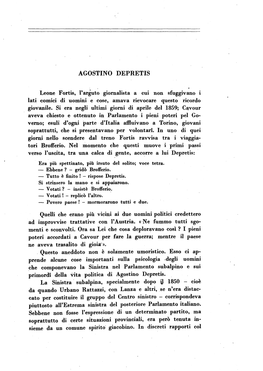 AGOSTINO DEPRETIS Leone Fortis, L'arguto Giornalista a Cui Non Sfuggivano I Lati Comici Di Uomini E Cose, Amava Rievocare Questo