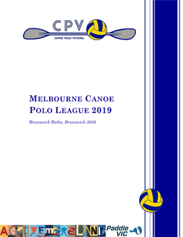 Melbourne Canoe Polo League 2019