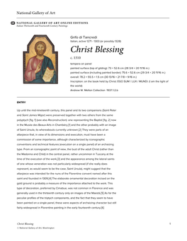 Christ Blessing C