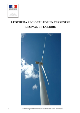 Le Schéma Régional Éolien Terrestre (SRE) Des Pays De La Loire