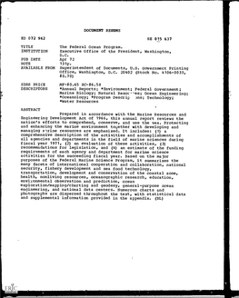 Document Resume Ed 072 962 Se 0/5 637 Title Institution