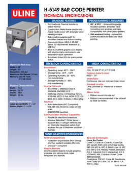 H-5149 Bar CODE PRINTER