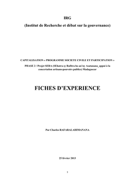 Fiches D Experience Oscpaxe2 Charles Madagascar