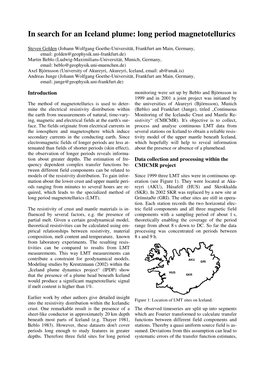 Long Period Magnetotellurics