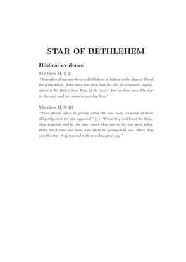 Star of Bethlehem