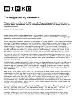 The Dragon Ate My Homework