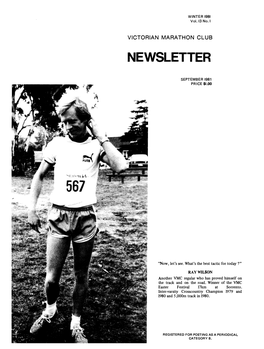 Victorian Marathon Club Newsletter