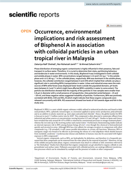 Occurrence, Environmental Implications and Risk Assessment Of