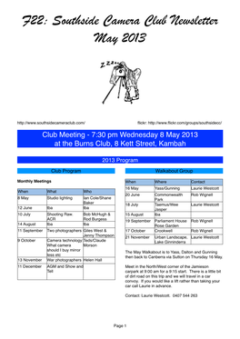 201305 SSCC Newsletter