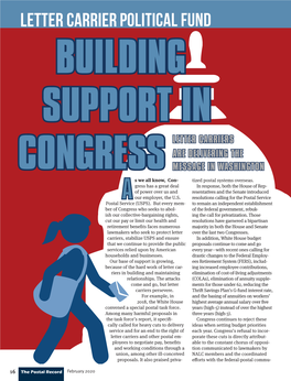 LCPF: Building Support in Congress Letter Carriers Are Delivering the Message in Washington