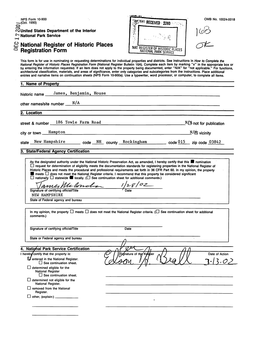 National Register of Historic Places Q Registration Form