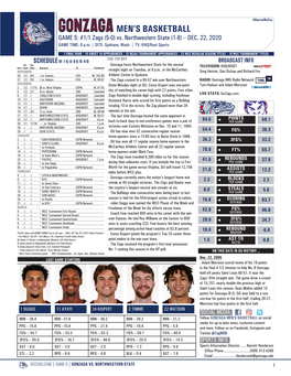 Men's Basketball Page 1/4 Team High/Low Analysis As of Dec 22, 2020 All Games