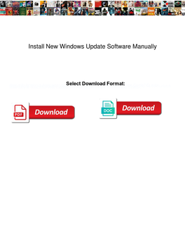 Install New Windows Update Software Manually