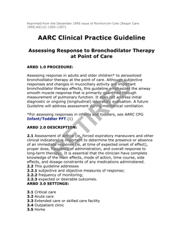 Assessing Response to Bronchodilator Therapy at Point of Care (1995)