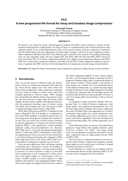 A New Progressive File Format for Lossy and Lossless Image Compression 1 Introduction