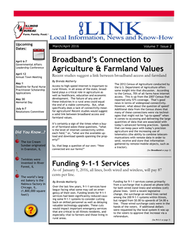 Broadband's Connection to Agriculture & Farmland Values