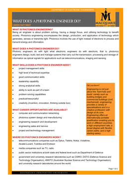 MQ Photonics Engineering Career Fact Sheet 08 FINAL.Pub