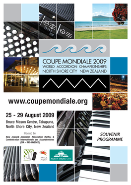 2009 Coupe Mondiale Programme & Contents