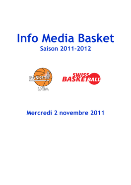 Info Media Basket Saison 2011-2012