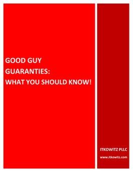 Good Guy Guaranty Material