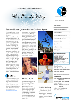 The Inside Edge V OLUME 2, ISSUE 1 FEBRUARY 2014
