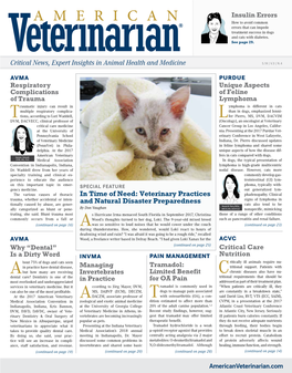 In Time of Need: Veterinary Practices and Natural Disaster Preparedness