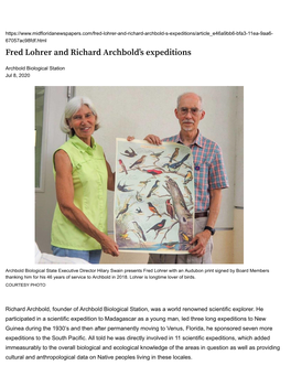 Fred Lohrer and Richard Archbold's