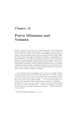 Purva Mimamsa and Vedanta