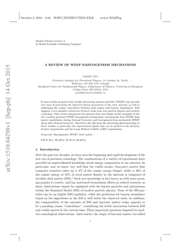 Arxiv:1510.04298V1 [Hep-Ph] 14 Oct 2015