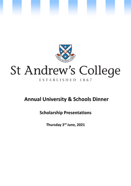 Annual University & Schools Dinner