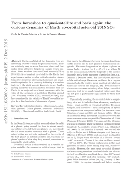 From Horseshoe to Quasi-Satellite and Back Again: the Curious Dynamics Of