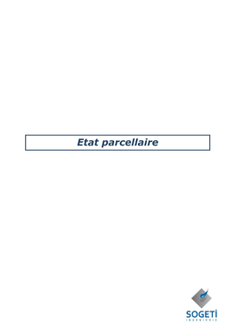 Etat Parcellaire