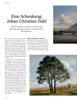 Eine Schenkung: Johan Christian Dahl