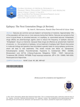 Epilepsy: the Next Generation Drugs (A Review)