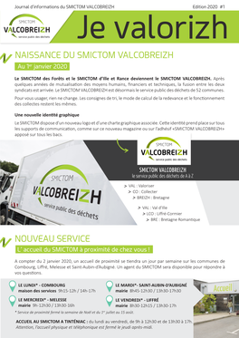 Naissance Du Smictom Valcobreizh Nouveau Service