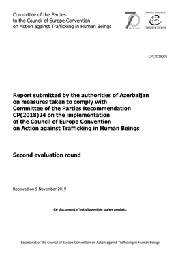 Report Submitted by the Authorities of Azerbaijan on Measures Taken To
