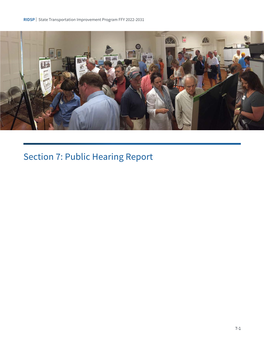 Public Hearing Report