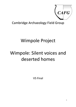 Wimpole: Silent Voices and Deserted Homes