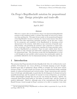 On Frege's Begriffsschrift Notation