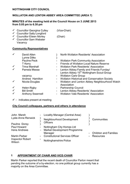 Nottingham City Council Wollaton and Lenton Abbey