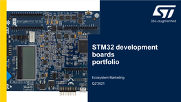 STM32 Development Boards Portfolio