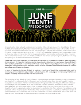 Juneteenth Is the Oldest Nationally Celebrated Commemoration of the Ending of Slavery in the United States