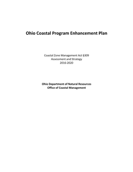 Ohio Coastal Program Enhancement Plan