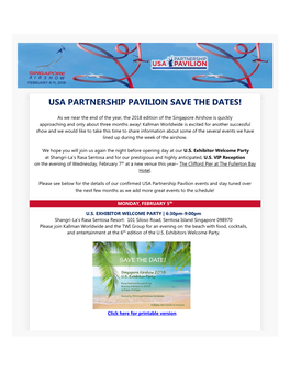 Usa Partnership Pavilion Save the Dates!