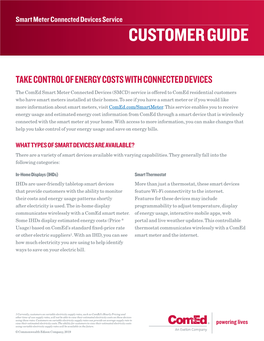 Smart Meter Connected Devices Service CUSTOMER GUIDE
