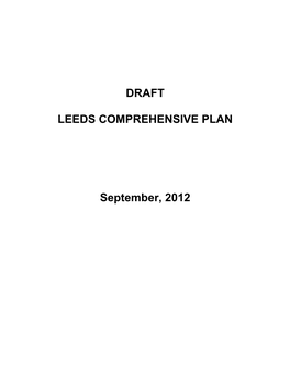 DRAFT LEEDS COMPREHENSIVE PLAN September, 2012