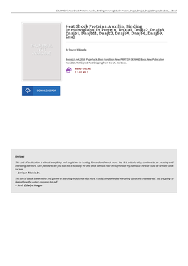 Doc \\ Heat Shock Proteins: Auxilin, Binding Immunoglobulin Protein