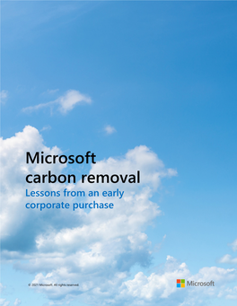 Microsoft Carbon Removal Lessons from an Early Corporate Purchase