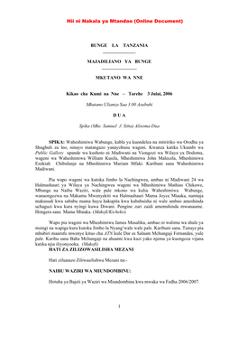 Hii Ni Nakala Ya Mtandao (Online Document)