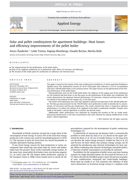 Solar and Pellet Combisystem for Apartment Buildings: Heat Losses